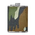 HP-Jungle Print Leak Proof Stainless Steel 8 OZ Liquor Storage Pocket Hip Flask with Stainless Steel Funnel