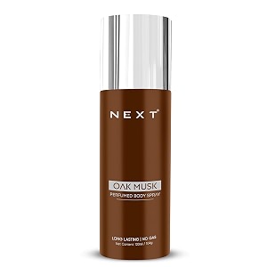 next care oak musk no gas perfumed body spray for men amp women  long-lasting deodorant  woody musk fragrance  120 ml