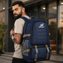 Next choice 60L Rucksack Backpack Travel Hiking Trekking Bag Waterproof Blue for Men Women Rucksack  - 60 L