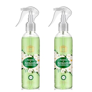 next care english leather room freshener spray  long lasting air freshener for home car amp office  natural fragrance jasmine amp rajanigandha pack of 2