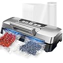 Next Gen Vacuum Sealer Machine, Potane Double Pump Food Vacuum Saver With Smart Visual Status System, Full Auto/Manual Functions, Built-in Safety Cutter&amp;Guided Seal Bar, Start Kit Bags to Seal a Meal