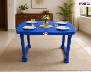 next nppl flora multipurpose heavy duty rectangular table for home office  outdoor plastic 4 seater dining table
