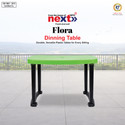 next NPPL FLORA Multipurpose Heavy Duty Rectangular Table for Home, Office & Outdoor Plastic 4 Seater Dining Table