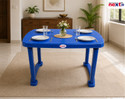 next NPPL FLORA Multipurpose Heavy Duty Rectangular Table for Home, Office & Outdoor Plastic 4 Seater Dining Table