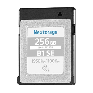 nextorage cfexpress type b card se series 256gb max read 1950mbsmax write 1100mbs