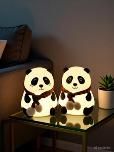 nexuss panda lamp cute silicone kawaii night lamp for bedroom with touch gesture 7color night lamp