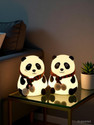 Nexuss Panda Lamp Cute Silicone Kawaii Night Lamp For Bedroom With Touch Gesture 7Color Night Lamp