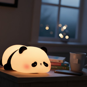 nexuss sleeping panda silicone night lamp  cute soft touch led bedside night light night lamp