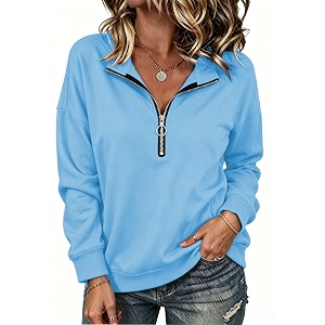 NEYOUQE Womens Long Sleeve Color Block Pullover