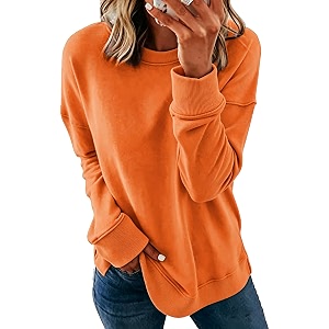NEYOUQE Womens Long Sleeve Color Block Pullover
