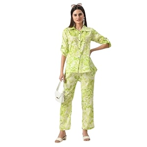 Neysa Floral Print Cord Set Shirt
