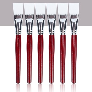 nfi essentials pack of 6 square foundation brush for liquid cream makeup professional flat face mask brush for facial premium soft synthetic brush for blending cosmetics