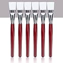 NFI essentials Pack of 6 Square Foundation Brush for Liquid Cream Makeup Professional Flat Face Mask Brush for Facial Premium Soft Synthetic Brush for Blending Cosmetics