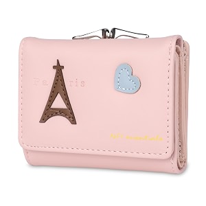 nfi essentials multi fold women39s wallet holding credit card cash amp coins small purse clutch with cat shaped metal keychain mini wallet y172