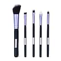 NFI essentials Professional Synthetic Soft Bristle Makeup Brush Set of 5 For Face &amp; Eye Cosmetic Accessories Brushes Kit For Eyeshadow, Powder, Lip, Eyebrow