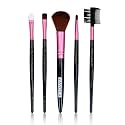 NFI essentials Professional Synthetic Soft Bristle Makeup Brush Set of 5 For Face &amp; Eye Cosmetic Accessories Brushes Kit For Eyeshadow,Powder,Lip,Eyebrow