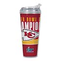Rico Industries NFL Football 24oz Acrylic Tumbler with Hinged Lid, Officially Licensed Double Wall Tumbler for NFL Fans