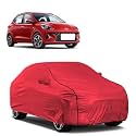 Car Bady Cover Waterproof Compatible with Hyundai Grand i10 Nios |Triple Stitched |Fully Elastic Ultra |Mirror Pocket | Heavy Buckle | MTH Red &amp; Black Piping (Red &amp; Black)