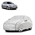 Car Bady Cover Waterproof Compatible with Jeep Compass |Triple Stitched |Fully Elastic Ultra |Mirror Pocket | Heavy Buckle | Silver &amp; Black Piping (Silver &amp; Black)