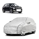 Car Bady Cover Waterproof Compatible with Hyundai Creta 2020 |Triple Stitched |Fully Elastic Ultra |Mirror Pocket | Heavy Buckle | Silver &amp; Black Piping (Silver &amp; Black)