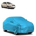 Car Bady Cover Waterproof Compatible with Ford Aspire |Triple Stitched |Fully Elastic Ultra |Mirror Pocket | Heavy Buckle | MTL Blue &amp; Black Piping (Blue &amp; Black)