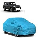 Car Bady Cover Waterproof Compatible with Mahindra Scorpio |Triple Stitched |Fully Elastic Ultra |Mirror Pocket | Heavy Buckle | MTL Blue &amp; Black Piping (Blue &amp; Black)
