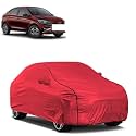 Car Bady Cover Waterproof Compatible with Tata Tigor EV |Triple Stitched |Fully Elastic Ultra |Mirror Pocket | Heavy Buckle | MTH Red &amp; Black Piping (Red &amp; Black)