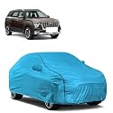 Car Bady Cover Waterproof Compatible with Hyundai Alcazar |Triple Stitched |Fully Elastic Ultra |Mirror Pocket | Heavy Buckle | MTL Blue &amp; Black Piping (Blue &amp; Black)