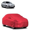 Car Bady Cover Waterproof Compatible with Jeep Compass |Triple Stitched |Fully Elastic Ultra |Mirror Pocket | Heavy Buckle | MTH Red &amp; Black Piping (Red &amp; Black)