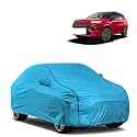 Car Bady Cover Waterproof Compatible with Kia Carens |Triple Stitched |Fully Elastic Ultra |Mirror Pocket | Heavy Buckle | MTL Blue &amp; Black Piping (Blue &amp; Black)