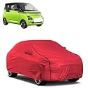 Car Bady Cover Waterproof Compatible with MG Comet EV |Triple Stitched |Fully Elastic Ultra |Mirror Pocket | Heavy Buckle | MTH Red &amp; Black Piping (Red &amp; Black)