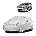Car Bady Cover Waterproof Compatible with Honda Old City |Triple Stitched |Fully Elastic Ultra |Mirror Pocket | Heavy Buckle | Silver &amp; Black Piping (Silver &amp; Black)