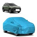 Car Bady Cover Waterproof Compatible with Hyundai Exter |Triple Stitched |Fully Elastic Ultra |Mirror Pocket | Heavy Buckle | MTL Blue &amp; Black Piping (Blue &amp; Black)