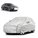 Car Bady Cover Waterproof Compatible with Hyundai Verna Transform |Triple Stitched |Fully Elastic Ultra |Mirror Pocket | Heavy Buckle | Silver &amp; Black Piping (Silver &amp; Black)