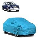 Car Bady Cover Waterproof Compatible with Hyundai Venue |Triple Stitched |Fully Elastic Ultra |Mirror Pocket | Heavy Buckle | MTL Blue &amp; Black Piping (Blue &amp; Black)