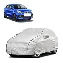 Car Bady Cover Waterproof Compatible with Maruti Celerio |Triple Stitched |Fully Elastic Ultra |Mirror Pocket | Heavy Buckle | Silver &amp; Black Piping (Silver &amp; Black)