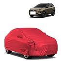Car Bady Cover Waterproof Compatible with Tata Safari |Triple Stitched |Fully Elastic Ultra |Mirror Pocket | Heavy Buckle | MTH Red &amp; Black Piping (Red &amp; Black)