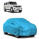 Car Bady Cover Waterproof Compatible with Mahindra Bolero Neo |Triple Stitched |Fully Elastic Ultra |Mirror Pocket | Heavy Buckle | MTL Blue &amp; Black Piping (Blue &amp; Black)