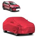 Car Bady Cover Waterproof Compatible with Mahindra XUV 700 |Triple Stitched |Fully Elastic Ultra |Mirror Pocket | Heavy Buckle | MTH Red &amp; Black Piping (Red &amp; Black)