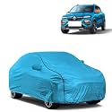Car Bady Cover Waterproof Compatible with Renault Kwid Climber 1.0 MT |Triple Stitched |Fully Elastic Ultra |Mirror Pocket | Heavy Buckle | MTL Blue &amp; Black Piping (Blue &amp; Black)