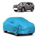 Car Bady Cover Waterproof Compatible with MG Gloster |Triple Stitched |Fully Elastic Ultra |Mirror Pocket | Heavy Buckle | MTL Blue &amp; Black Piping (Blue &amp; Black)