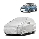 Car Bady Cover Waterproof Compatible with Tata Tiago EV |Triple Stitched |Fully Elastic Ultra |Mirror Pocket | Heavy Buckle | Silver &amp; Black Piping (Silver &amp; Black)