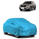 Car Bady Cover Waterproof Compatible with Hyundai Creta |Triple Stitched |Fully Elastic Ultra |Mirror Pocket | Heavy Buckle | MTL Blue &amp; Black Piping (Blue &amp; Black)
