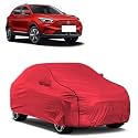 Car Bady Cover Waterproof Compatible with MG ZS EV |Triple Stitched |Fully Elastic Ultra |Mirror Pocket | Heavy Buckle | MTH Red &amp; Black Piping (Red &amp; Black)
