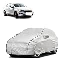 Car Bady Cover Waterproof Compatible with Skoda Slavia |Triple Stitched |Fully Elastic Ultra |Mirror Pocket | Heavy Buckle | Silver &amp; Black Piping (Silver &amp; Black)