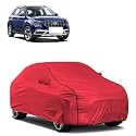 Car Bady Cover Waterproof Compatible with Hyundai Venue |Triple Stitched |Fully Elastic Ultra |Mirror Pocket | Heavy Buckle | MTH Red &amp; Black Piping (Red &amp; Black)