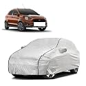 Car Bady Cover Waterproof Compatible with Ford |Triple Stitched |Fully Elastic Ultra |Mirror Pocket | Heavy Buckle | Silver &amp; Black Piping (Silver &amp; Black)