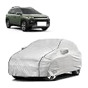 Car Bady Cover Waterproof Compatible with Hyundai Exter |Triple Stitched |Fully Elastic Ultra |Mirror Pocket | Heavy Buckle | Silver &amp; Black Piping (Silver &amp; Black)