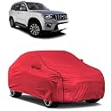 Car Bady Cover Waterproof Compatible with Mahindra XUV 300 |Triple Stitched |Fully Elastic Ultra |Mirror Pocket | Heavy Buckle | MTH Red &amp; Black Piping (Red &amp; Black)