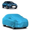 Car Bady Cover Waterproof Compatible with Skoda Octavia |Triple Stitched |Fully Elastic Ultra |Mirror Pocket | Heavy Buckle | MTL Blue &amp; Black Piping (Blue &amp; Black)